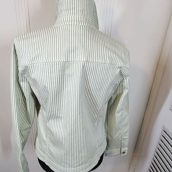Chico's Striped Green & White Jacket - Picture 8 of 13